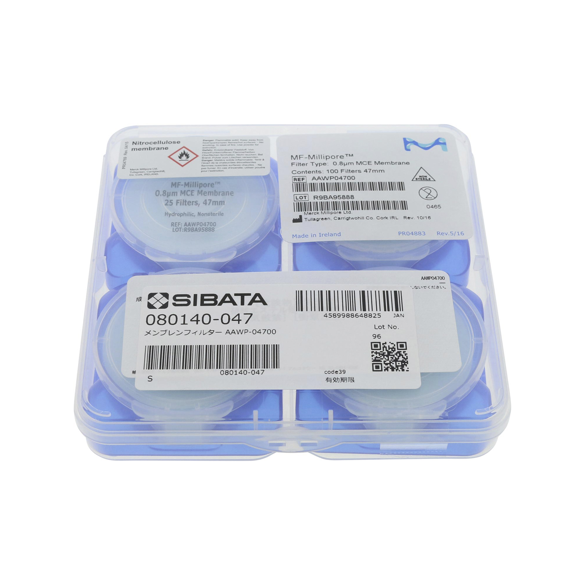 SIBATA柴田科學(xué)  膜過濾器 AAWP-04700 100片裝 080140-047