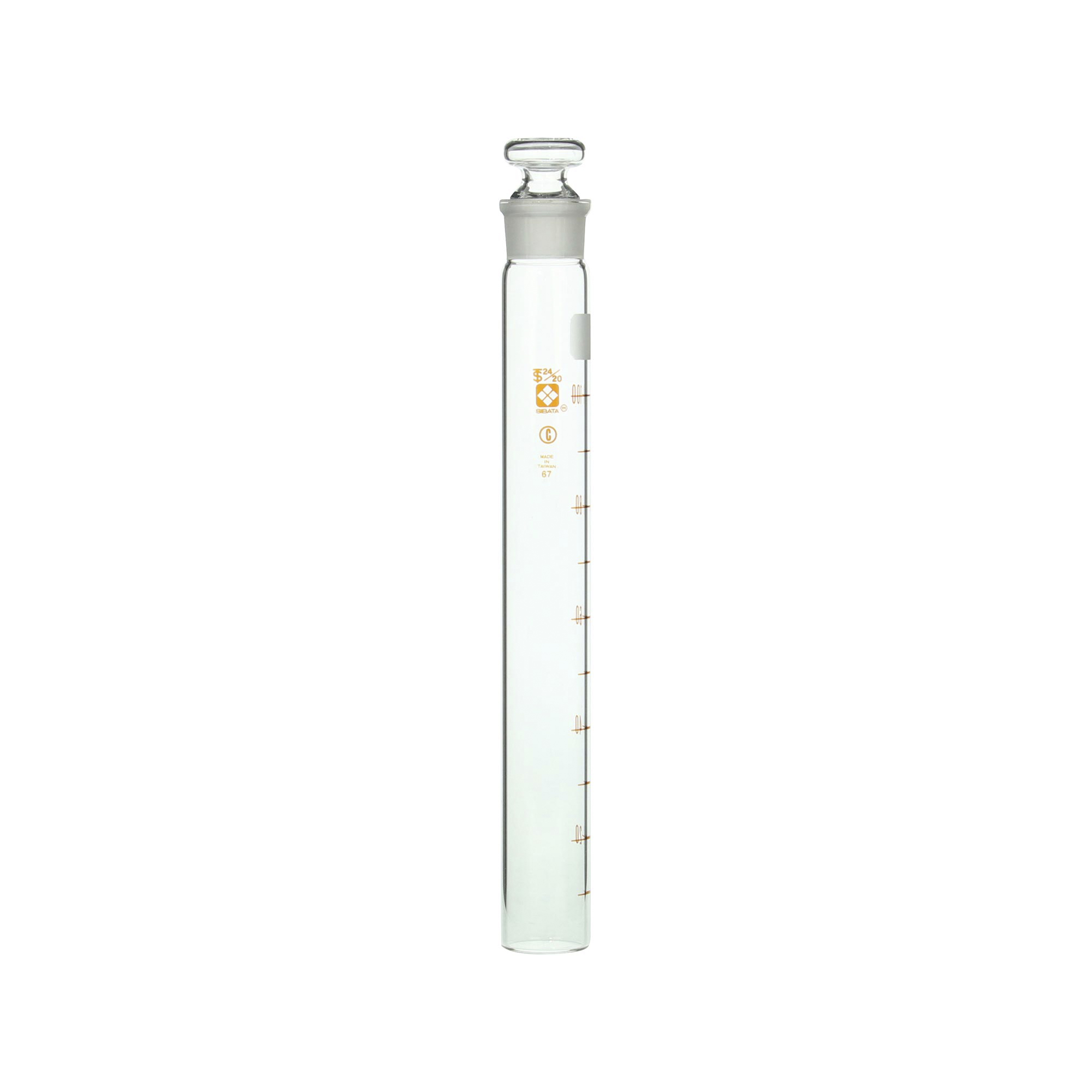 SIBATA柴田科學(xué)    普通滑動塞比色管，平塞，棕色刻度，100mL，10支裝 008480-101A