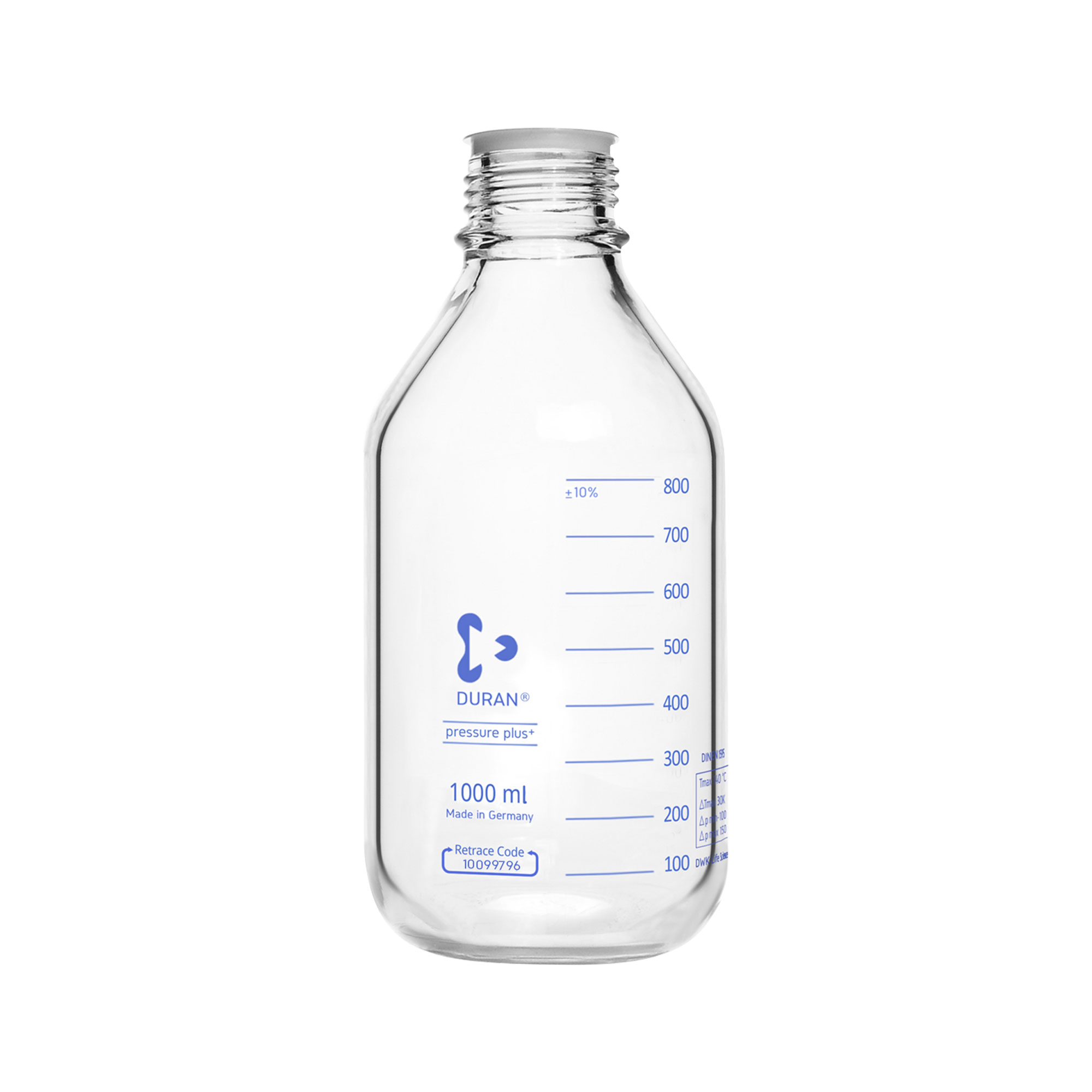 SIBATA柴田科學(xué)    Protect Plus涂層耐壓螺旋蓋瓶（僅瓶身）1000毫升，10瓶裝017570-1000A