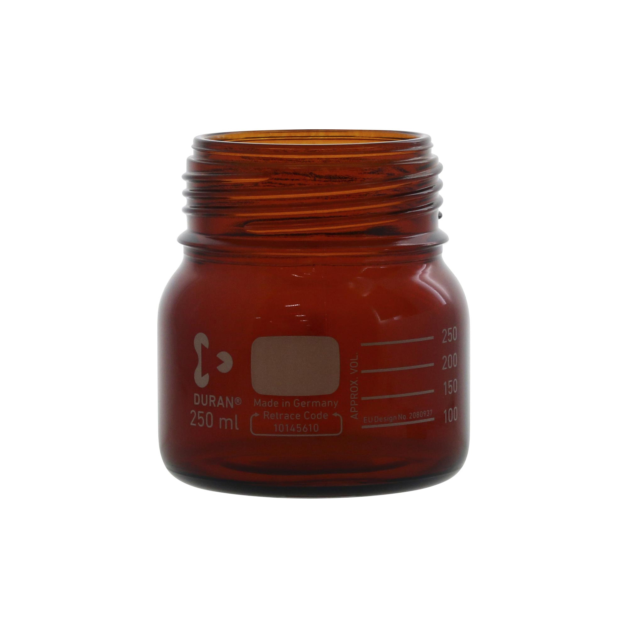 SIBATA柴田科學(xué)    耐熱螺旋蓋瓶，寬口，棕紅色，僅瓶子，250毫升，10個(gè)裝 017250-12505A