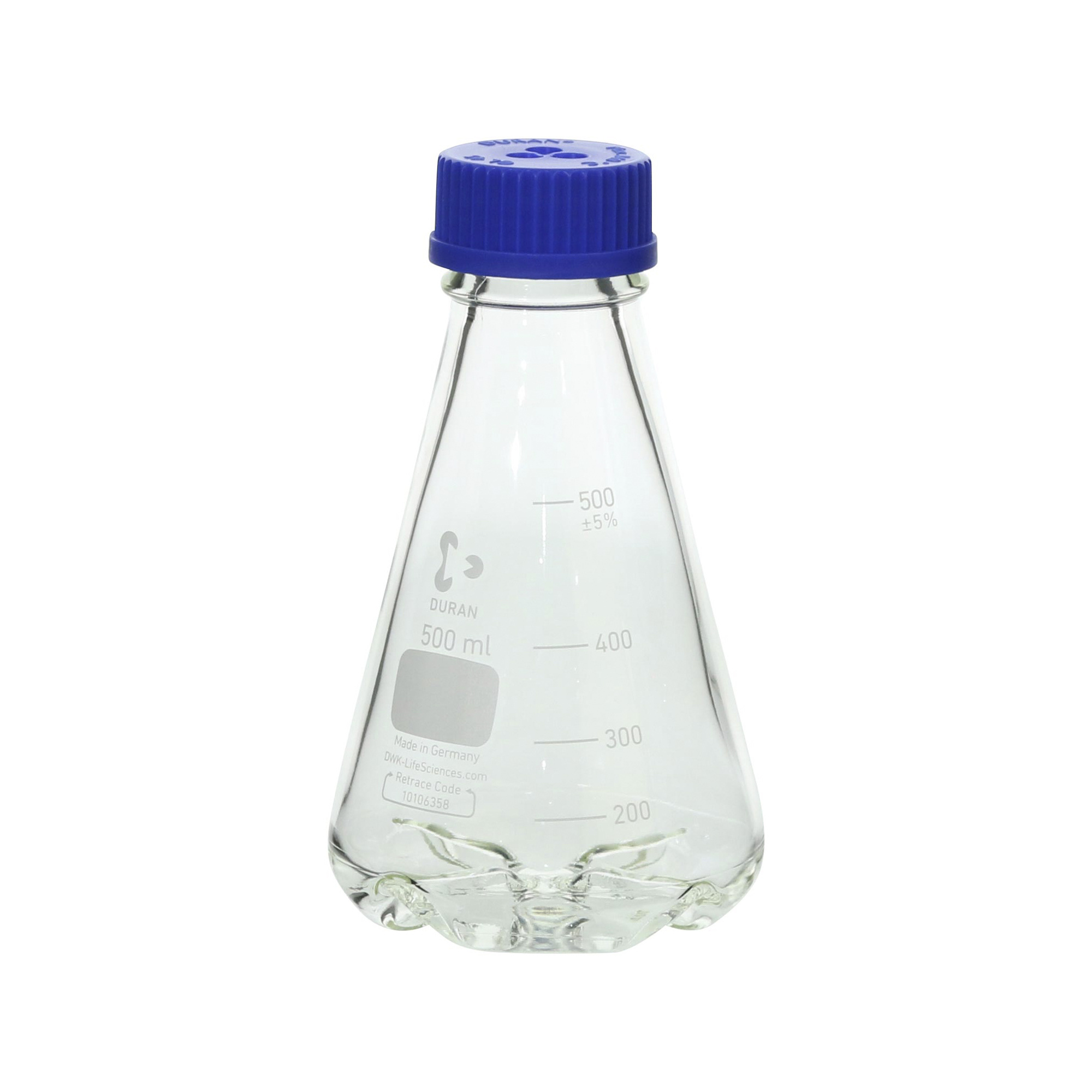 SIBATA柴田科學(xué) 帶隔膜蓋的500毫升錐形瓶，4個(gè)裝 016460-500A